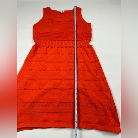 Milly of New York orange knit sleeveless dress size large - Picture 5 of 12